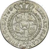 Reverse 1 Zloty (4 Grosze) 1768 IS