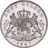 Reverse 2 Gulden 1847