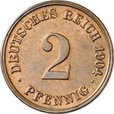 Obverse 2 Pfennig 1904 D