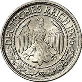 Obverse 50 Reichspfennig 1936 D