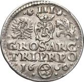 Reverse 3 Groszy (Trojak) 1660 Krakow Mint