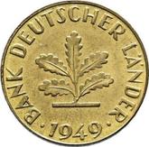 Reverse 10 Pfennig 1949 J Bank deutscher Länder