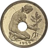 Reverse 50 Pfennig 1950 J
