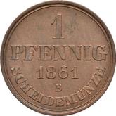 Reverse 1 Pfennig 1861 B