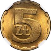 Reverse 5 Zlotych 1977