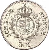 Reverse 3 Kreuzer 1824