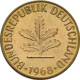 Reverse 5 Pfennig 1968 D