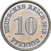 Obverse 10 Pfennig 1913 J