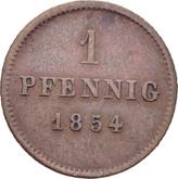 Reverse 1 Pfennig 1854