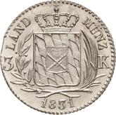 Reverse 3 Kreuzer 1831