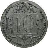 Reverse 10 Pfennig 1920 Small "10"