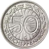 Reverse 50 Reichspfennig 1938 G