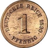 Obverse 1 Pfennig 1890 F