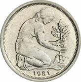 Reverse 50 Pfennig 1981 D