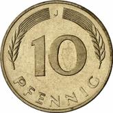 Obverse 10 Pfennig 1981 J