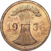 Reverse 2 Reichspfennig 1936 D