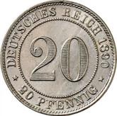 Obverse 20 Pfennig 1890 G