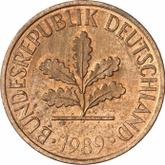 Reverse 2 Pfennig 1989 G