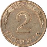 Obverse 2 Pfennig 1993 D