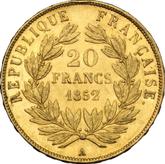 Reverse 20 Francs 1852 A