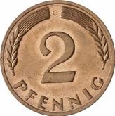 Obverse 2 Pfennig 1968 G