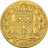 Reverse 20 Francs 1820 W