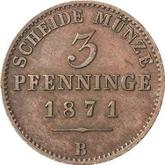 Reverse 3 Pfennig 1871 B