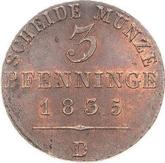 Reverse 3 Pfennig 1835 D