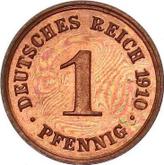 Obverse 1 Pfennig 1910 D