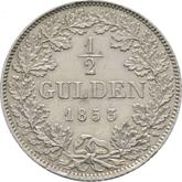 Reverse 1/2 Gulden 1853