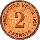 Obverse 2 Pfennig 1913 D