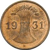 Reverse 1 Reichspfennig 1931 E