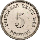 Obverse 5 Pfennig 1905 G