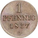 Reverse 1 Pfennig 1837 G