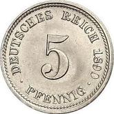 Obverse 5 Pfennig 1890 D