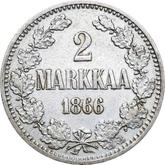 Reverse 2 Mark 1866 S
