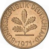 Reverse 1 Pfennig 1971 J
