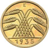 Reverse 5 Reichspfennig 1935 E