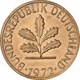 Reverse 1 Pfennig 1972 J