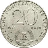 Reverse 20 Mark 1973 A 30 years of GDR