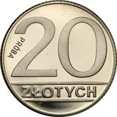 Reverse 20 Zlotych 1989 MW Pattern