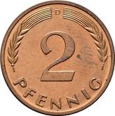 Obverse 2 Pfennig 1965 D