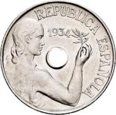 Obverse 25 Céntimos 1934
