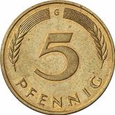 Obverse 5 Pfennig 1993 G