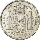 Reverse 20 Reales 1852