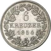 Reverse 6 Kreuzer 1854