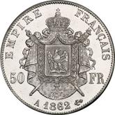 Reverse 50 Francs 1862 A