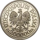 Obverse 200000 Zlotych 1994 MW ANR Pattern 75 years of the Association of War Invalids of the Republic of Poland