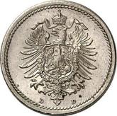 Reverse 5 Pfennig 1875 D