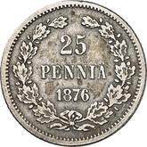 Reverse 25 Pennia 1876 S